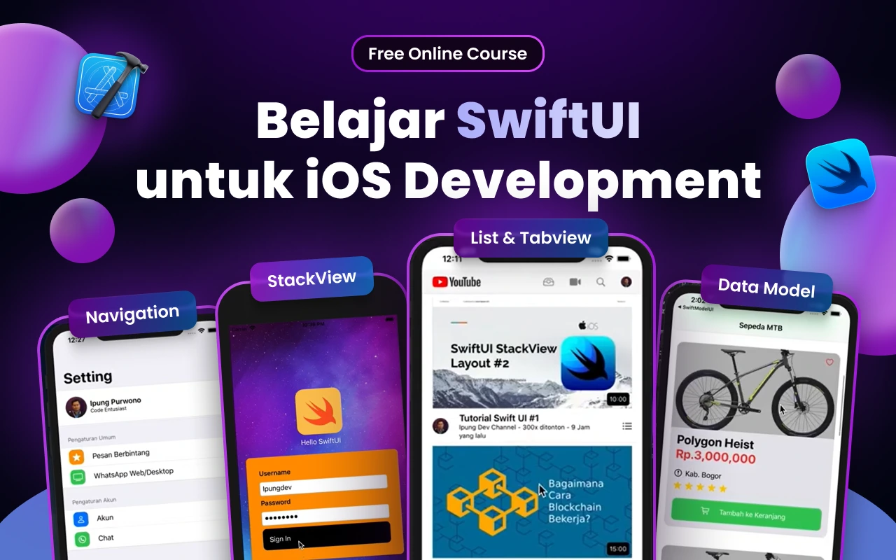 Kelas iOS Development Menggunakan Swift UI di BuildWithAngga